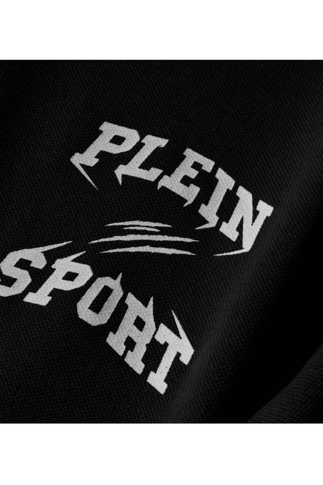 Plein Sport Plein Sport Men's Short Sleeve Button Closure Polo Shirt in Black - 3