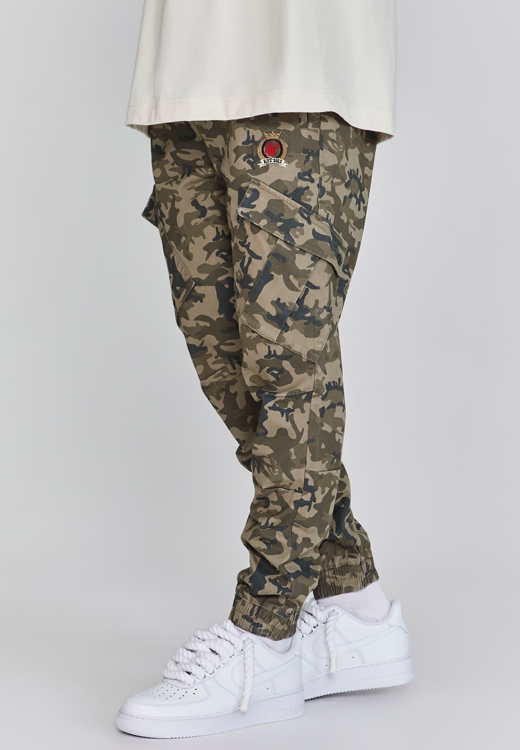 SikSilk SikSilk Men's Cargo Pants in Green