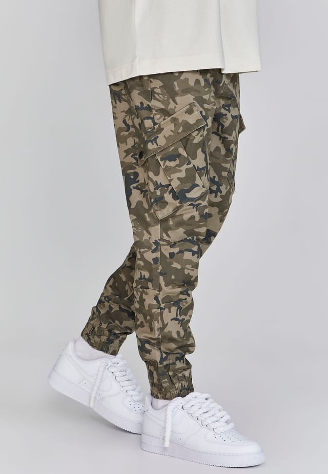 SikSilk SikSilk Men's Cargo Pants in Green - 2