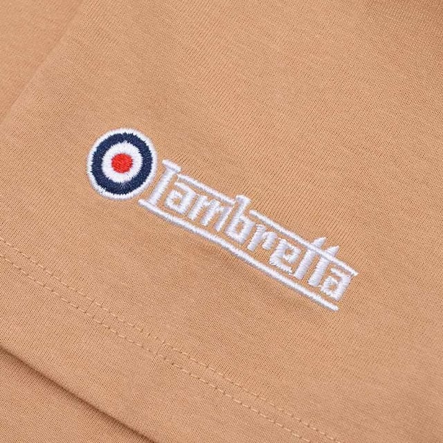 Lambretta Lambretta Men's SS24 Retro Stripe T-Shirt in Light Sand - 3