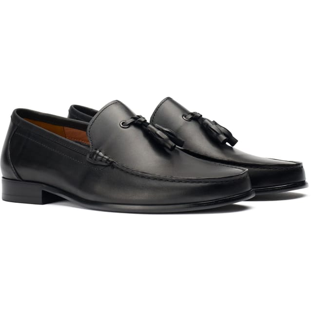 SOLE SOLE Men's Rod Tassel Loafer Shoes in Black - 2