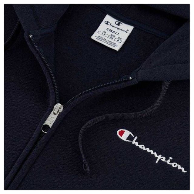 Champion Champion Women's Branded Sleeve Full Zip Hoodie in Navy - 3