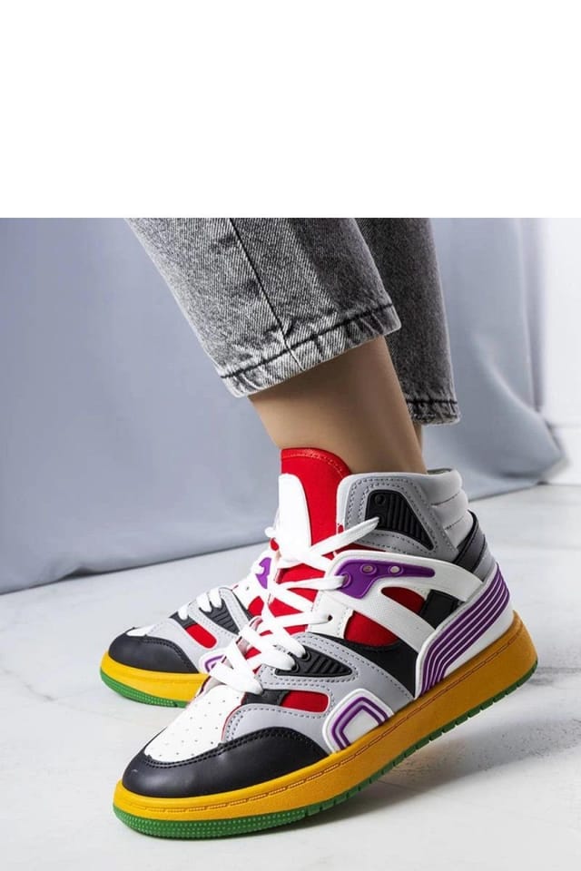 Love Lace Love Lace Women's Marjorie Lace Up High Top Sneakers with Green Rubber Sole - 2