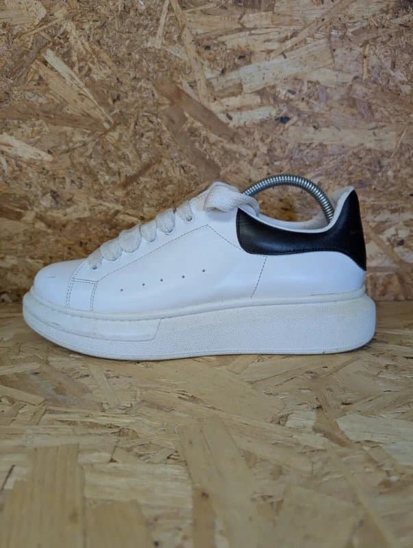 Alexander McQueen Alexander McQueen Oversized Trainers Womens UK 8 White Black Leather Wedge