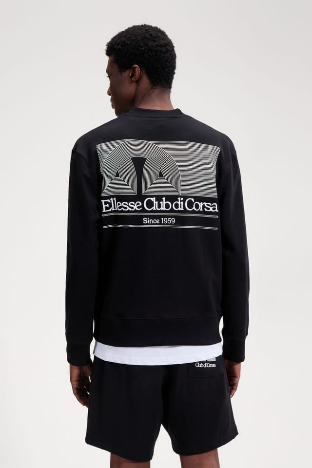 Ellesse Ellesse Men's Club Di Corsa Sweatshirt in Black - 2