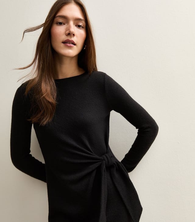 New Look Women's Black Tie Belt Midi Dress New Look - 2