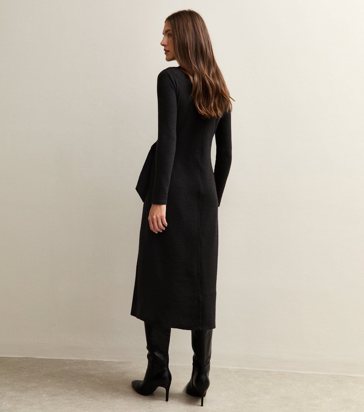 New Look Women's Black Tie Belt Midi Dress New Look - 4