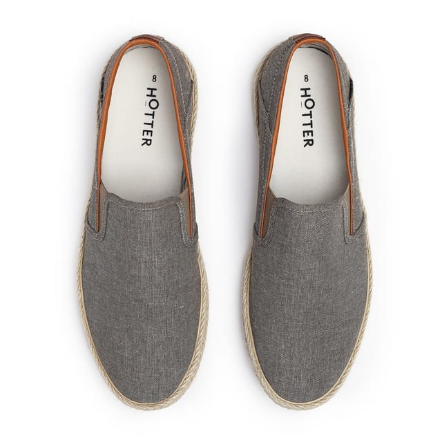 Hotter Hotter Men's 'Miles' Espadrille Slip-Ons in Brown - 3