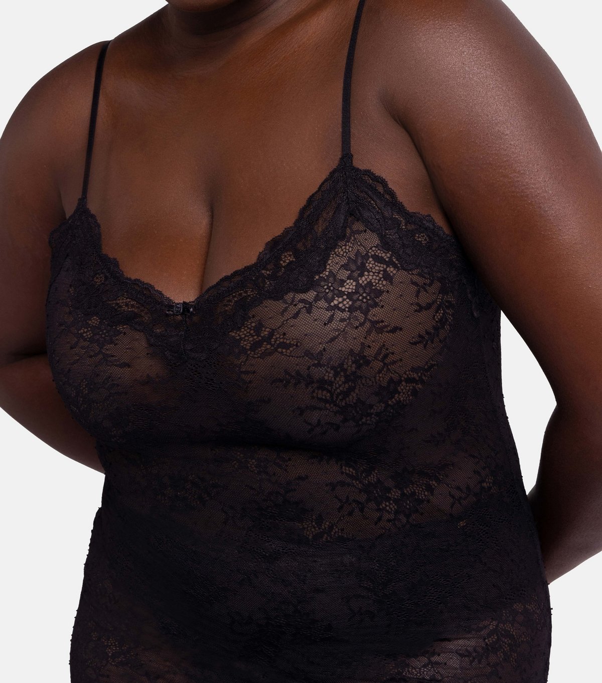 Dorina Women's Black Lace V-Neck Cami Dress Dorina New Look - 4