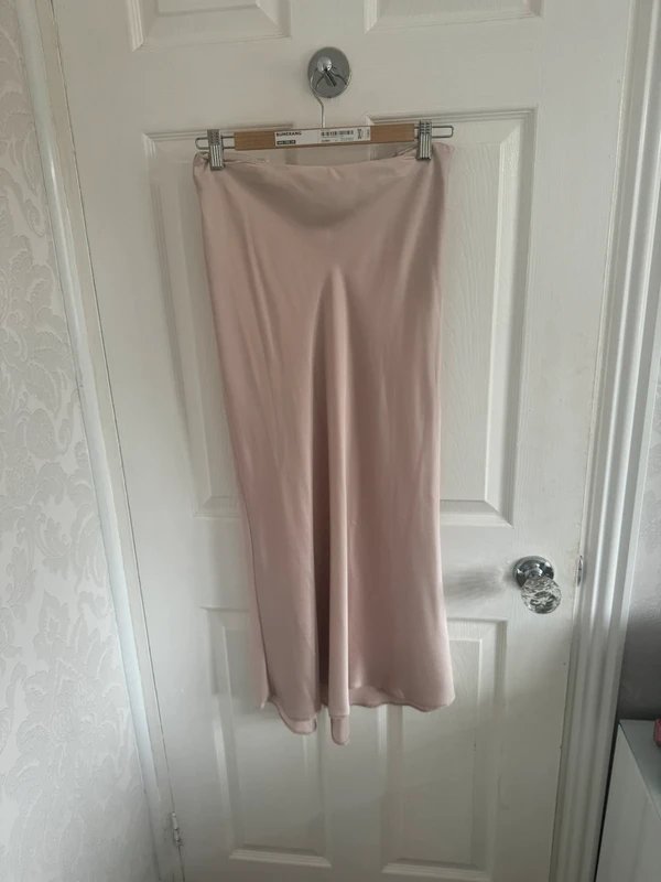 ASOS ASOS Nude satin midi skirt size 10 - 1