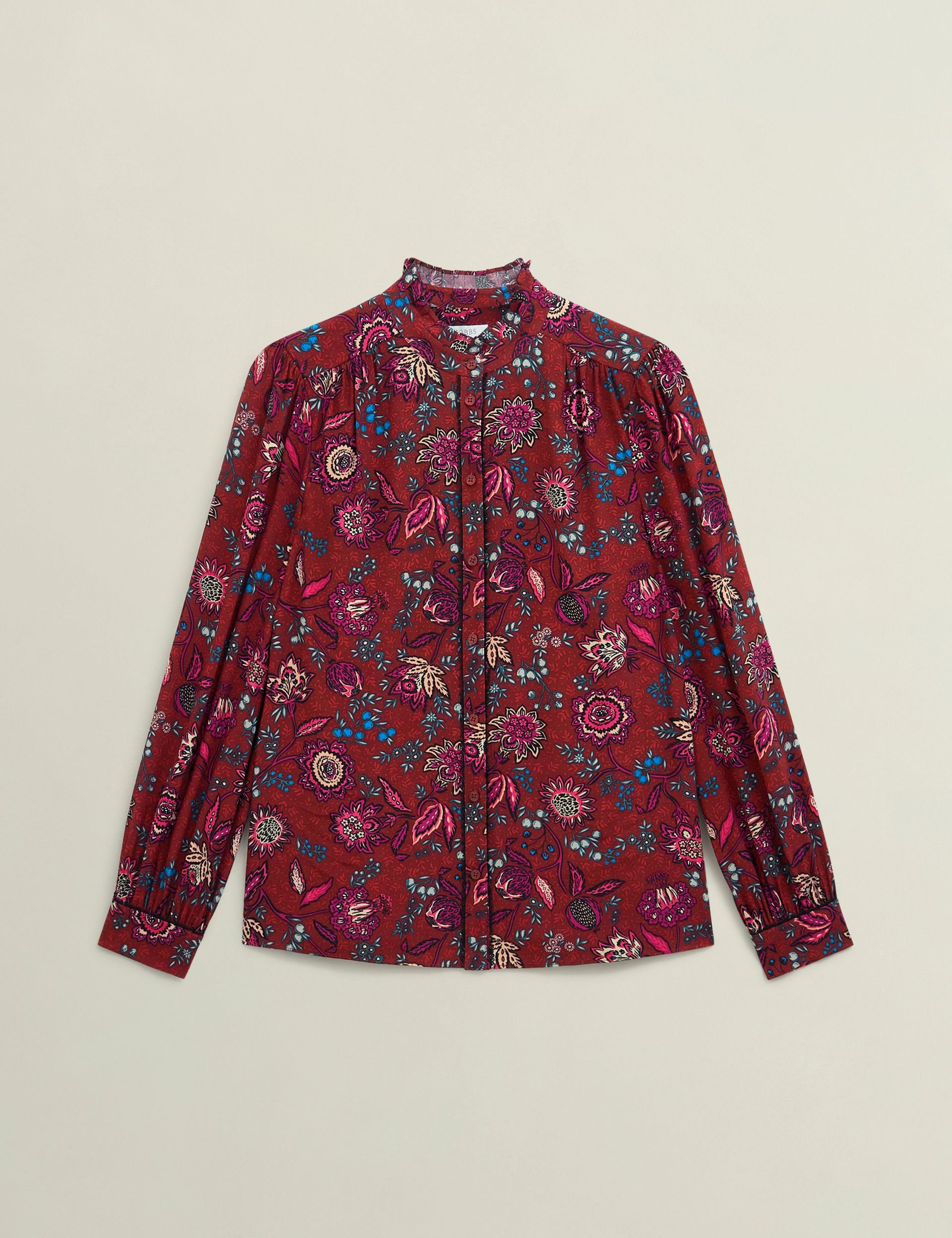 Hobbs London Hobbs London Women's Carissa Botanic Blouse in Wine - 2