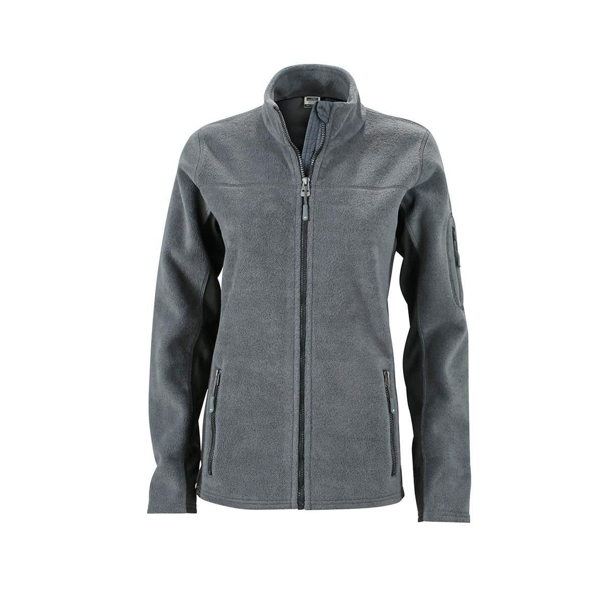 James and Nicholson James and Nicholson Women's Strong Work Fleece Jacket in Mid Grey