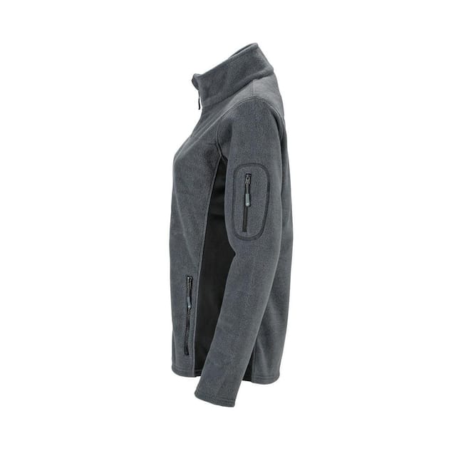 James and Nicholson James and Nicholson Women's Strong Work Fleece Jacket in Mid Grey - 3