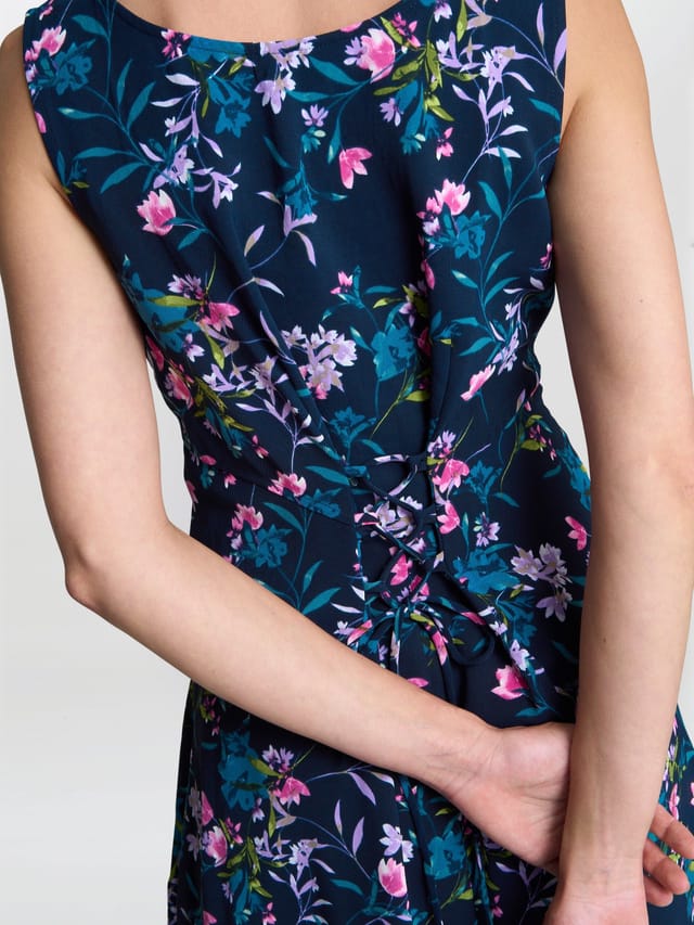 Gina Bacconi Gina Bacconi Women's Flo Floral Jersey Dress in Navy - 3