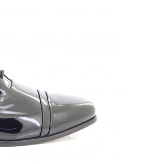 Montecatini Montecatini Men's Folded Cap Oxford Tie Leather Shoes in Black - 2