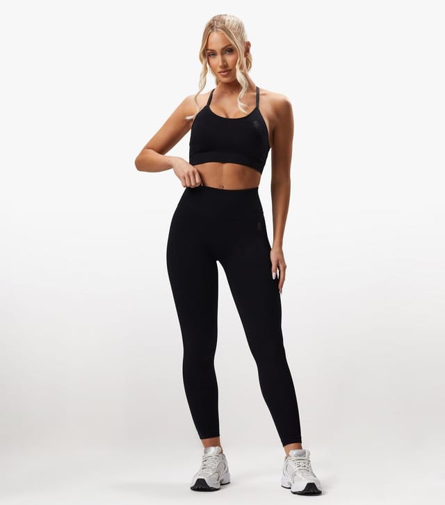 Gym King Women's Black Seamless Strappy Sports Bra Gym King New Look - 2