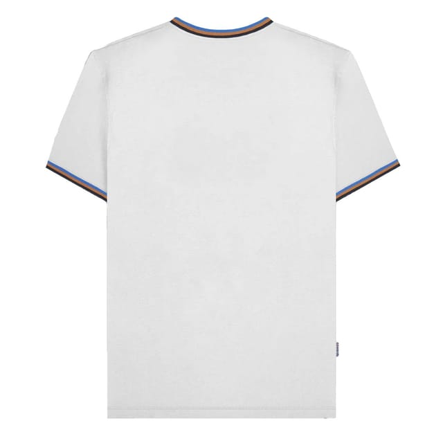 Lambretta Lambretta Men's SS25 Triple Tipped Pique T-Shirt in White - 2
