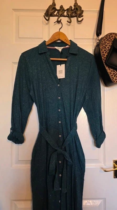 White Stuff White Stuff Teal Sparkle Midi Dress