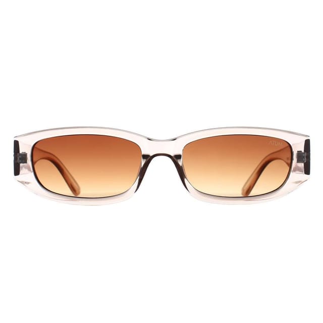 Atum Atum Women's Rectangle Shiny Transparent Beige Brown Gradient Nyctra - 2