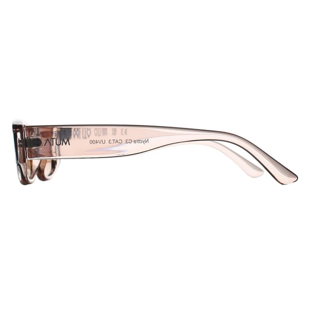 Atum Atum Women's Rectangle Shiny Transparent Beige Brown Gradient Nyctra - 3