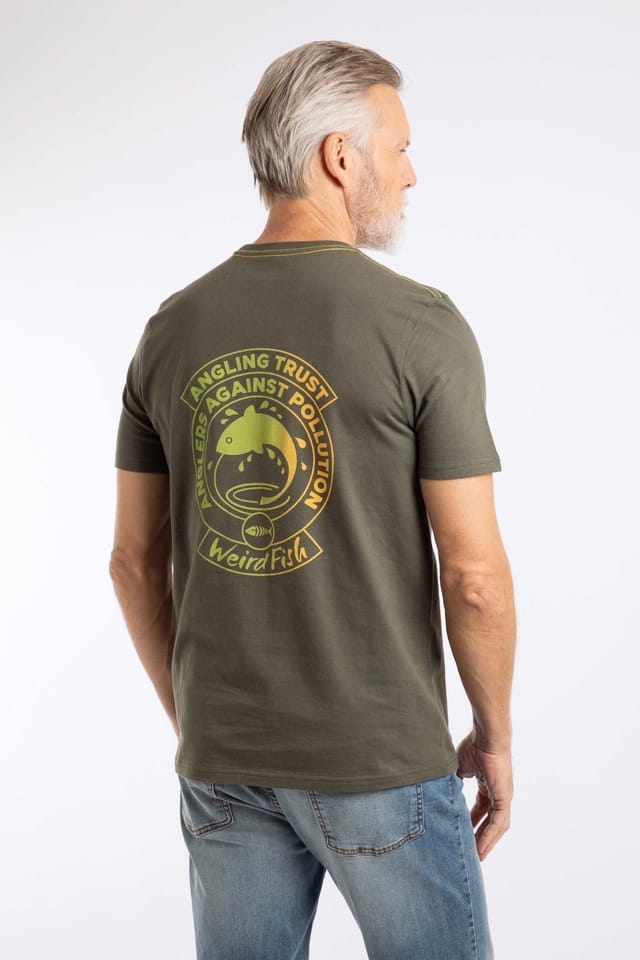 Weird Fish Weird Fish Men's Angling Trust Graphic T-Shirt in Dark Green - 3