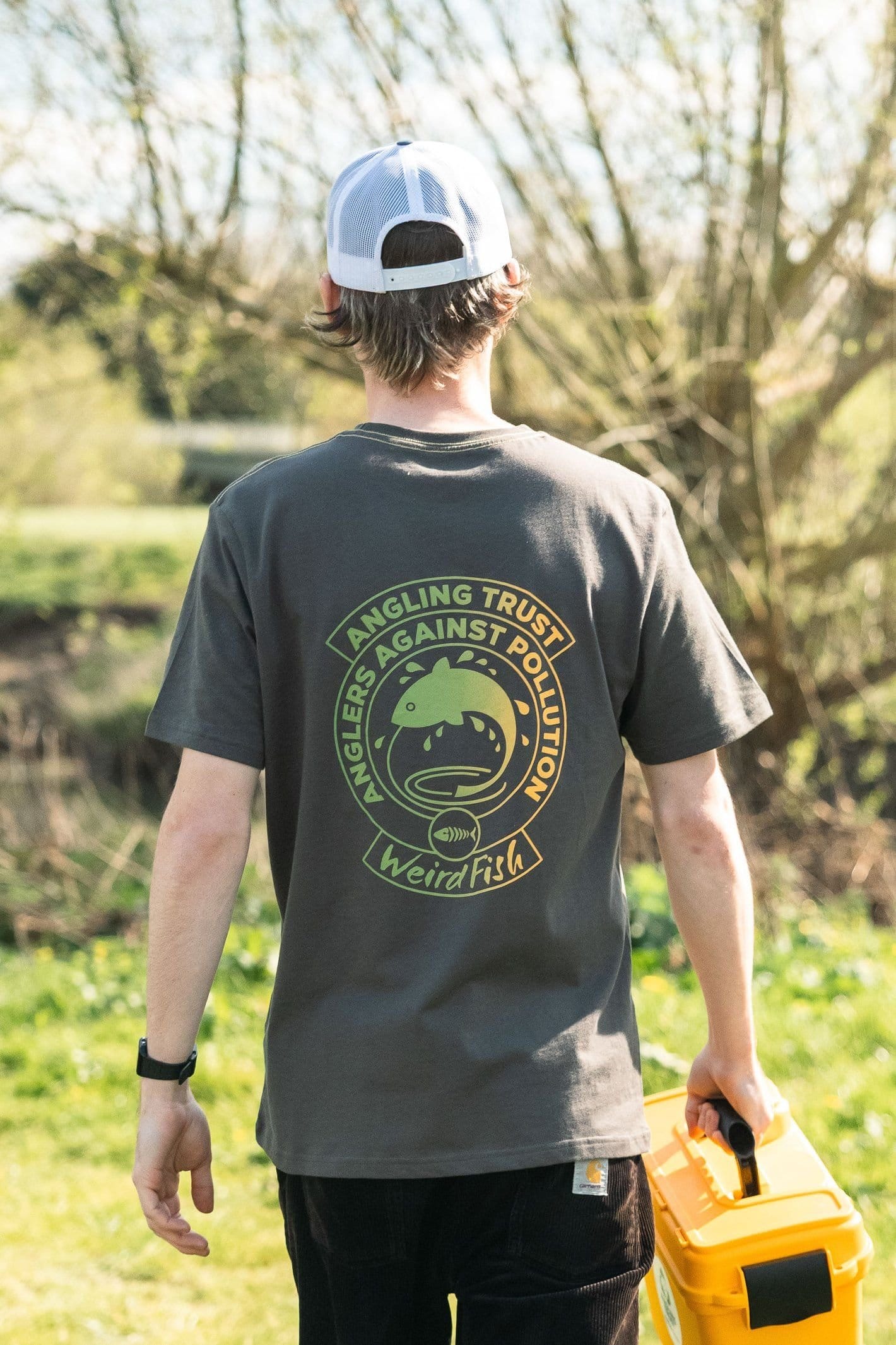 Weird Fish Weird Fish Men's Angling Trust Graphic T-Shirt in Dark Green - 4