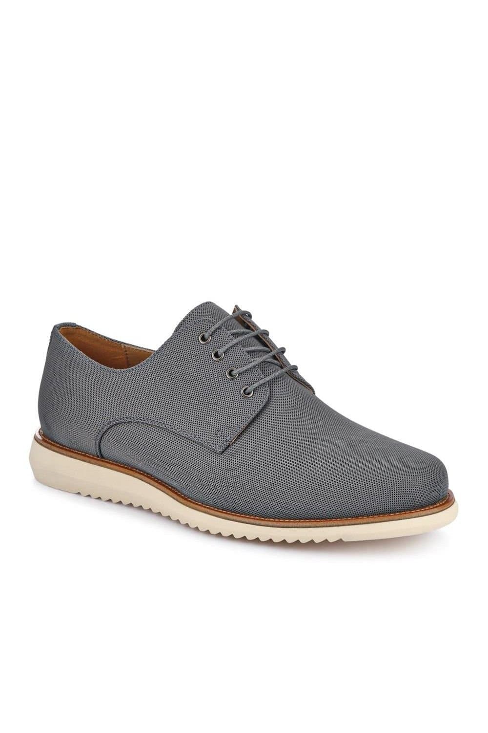 Jones Bootmaker Jones Bootmaker Men's Laird Wide-Fit Lace-Ups in Grey