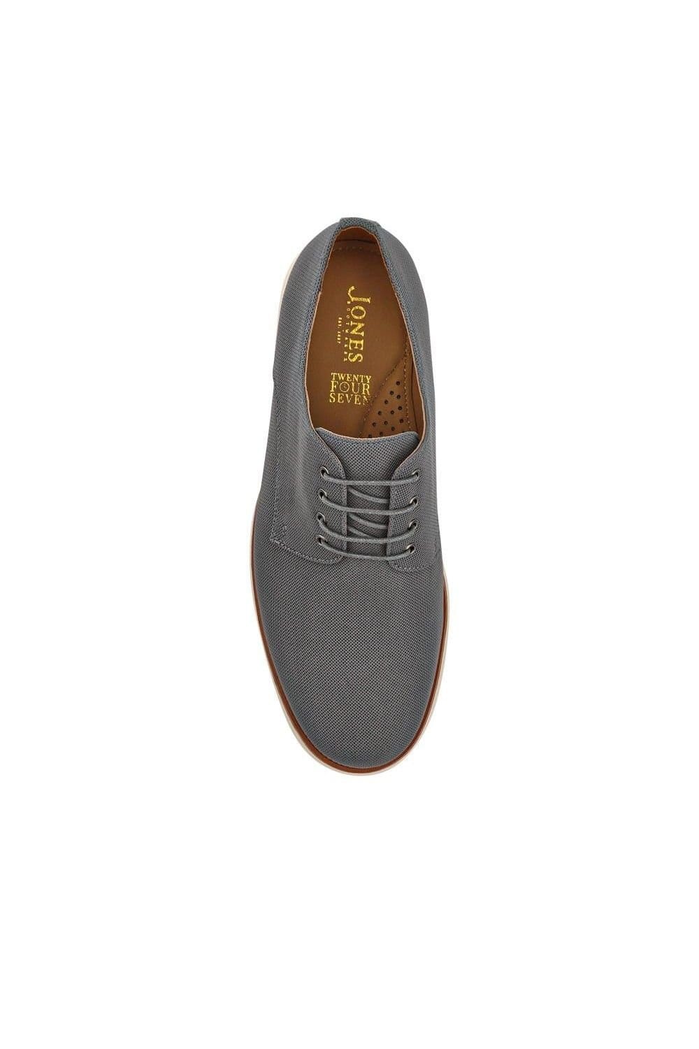 Jones Bootmaker Jones Bootmaker Men's Laird Wide-Fit Lace-Ups in Grey - 4