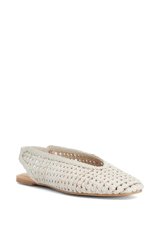 Dune London Dune London Women's 'Hollianne' Leather Ballet Pumps in White - 2