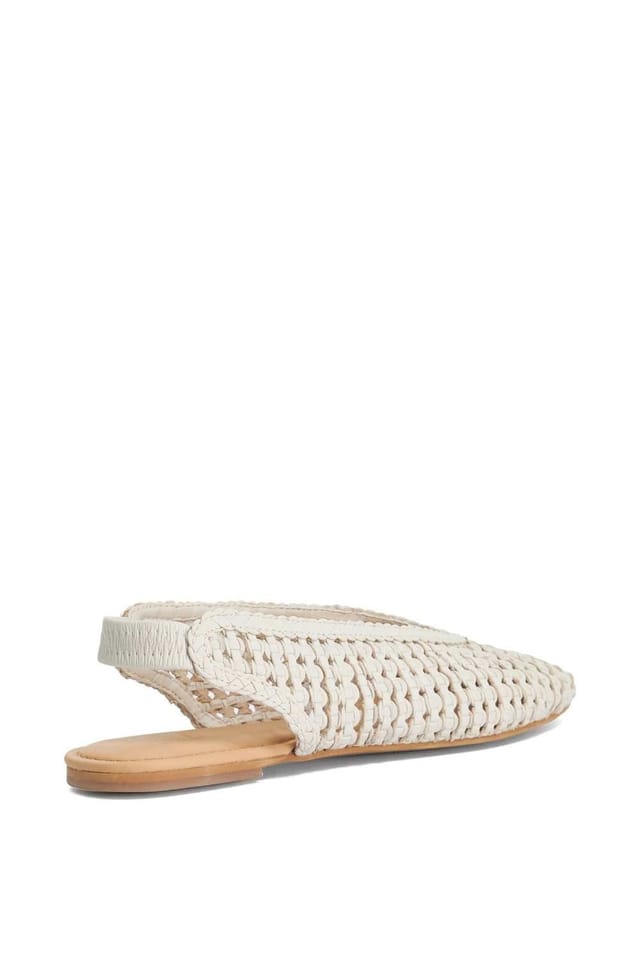Dune London Dune London Women's 'Hollianne' Leather Ballet Pumps in White - 3