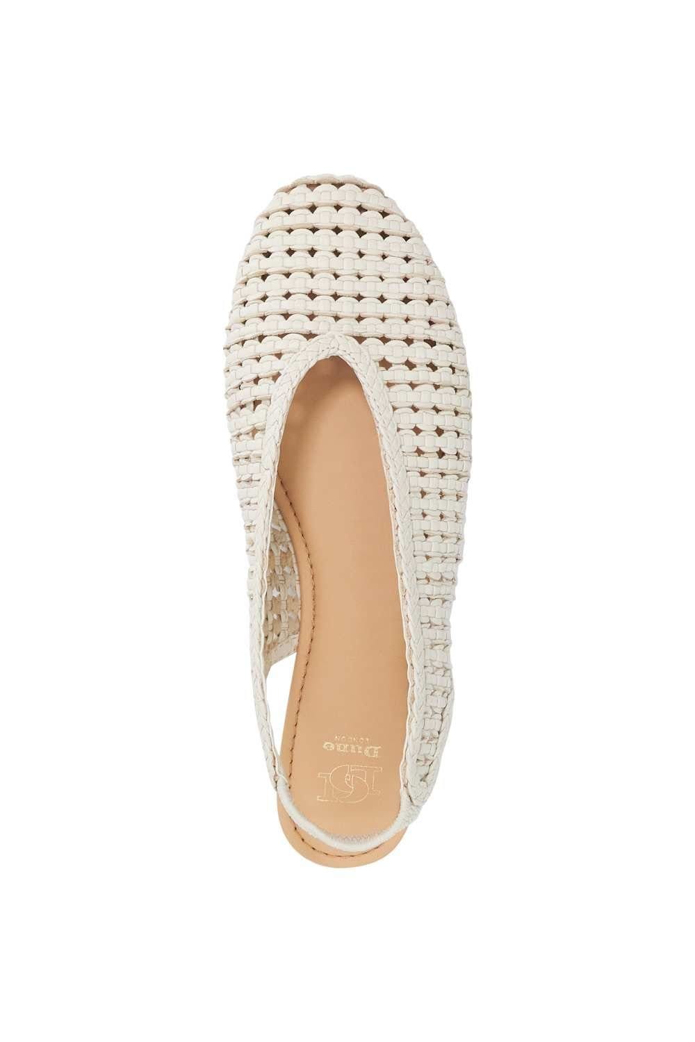 Dune London Dune London Women's 'Hollianne' Leather Ballet Pumps in White - 4