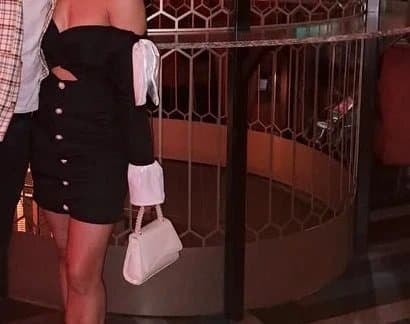 ASOS Black and white luxe dress