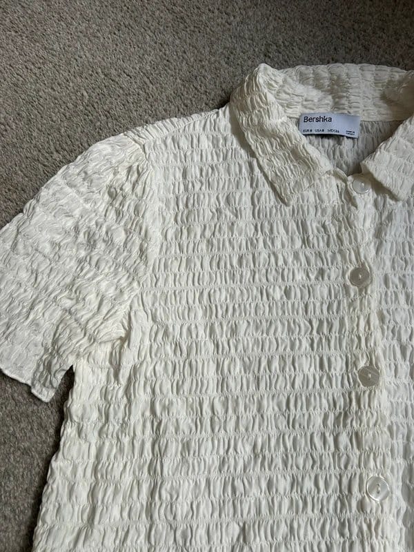 Bershka Bershka cropped crinkle shirt - 1