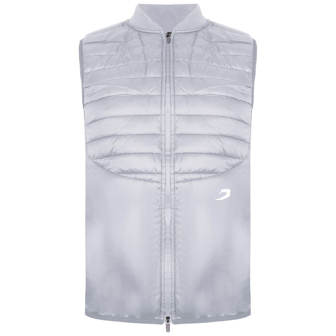 BoxRaw BoxRaw Men's Zip Up Grey Sleeveless Reflective Logo Nelson Gilet