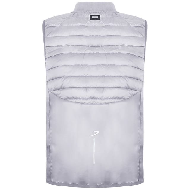BoxRaw BoxRaw Men's Zip Up Grey Sleeveless Reflective Logo Nelson Gilet - 2