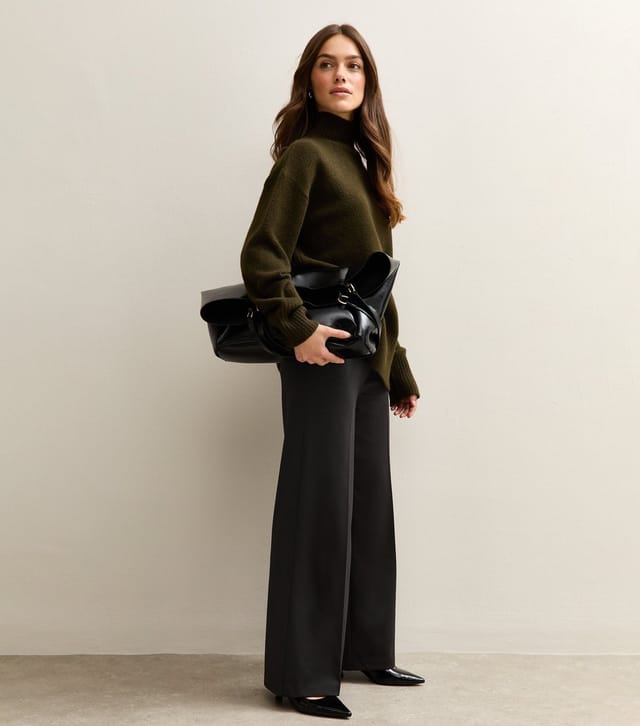New Look Women's Petite Black Wide Leg Trousers New Look - 2