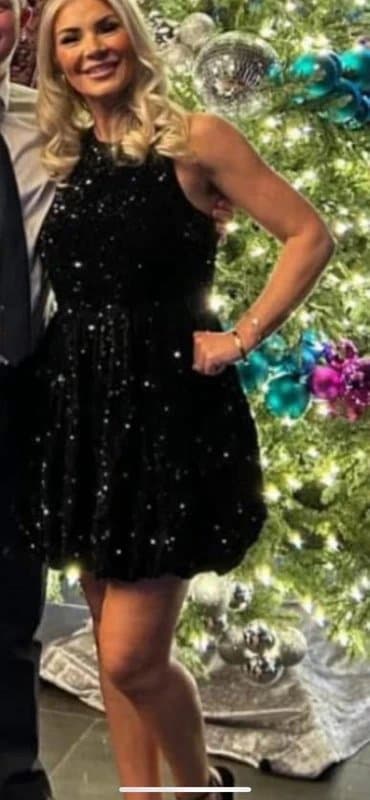 ASOS ASOS Luxe black velvet sequin dress