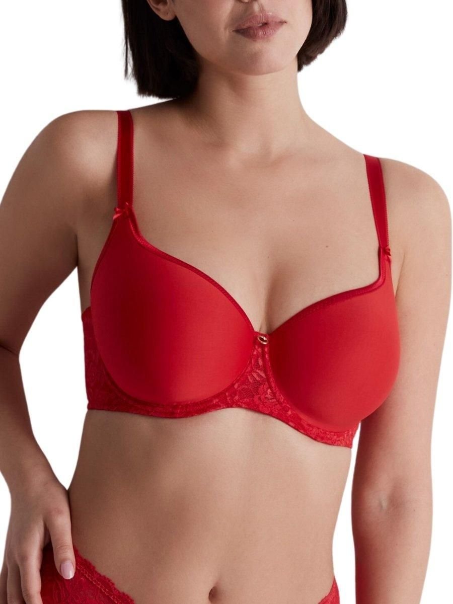 Aubade Aubade Women's Rosessence Care Spacer T-Shirt Bra in Red - 2