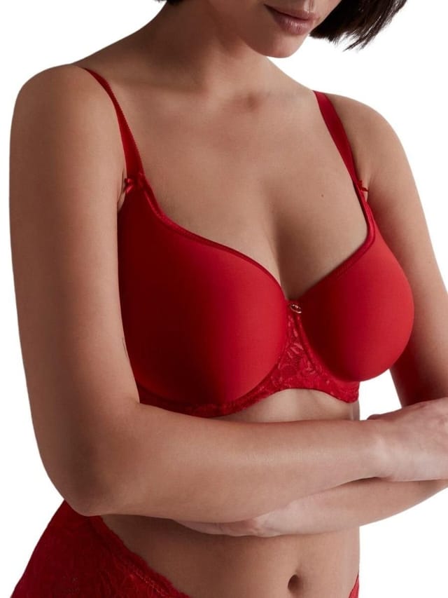 Aubade Aubade Women's Rosessence Care Spacer T-Shirt Bra in Red - 3