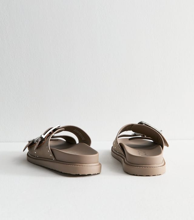 New Look Women's Light Brown Faux Suede Studded Sandals New Look - 3