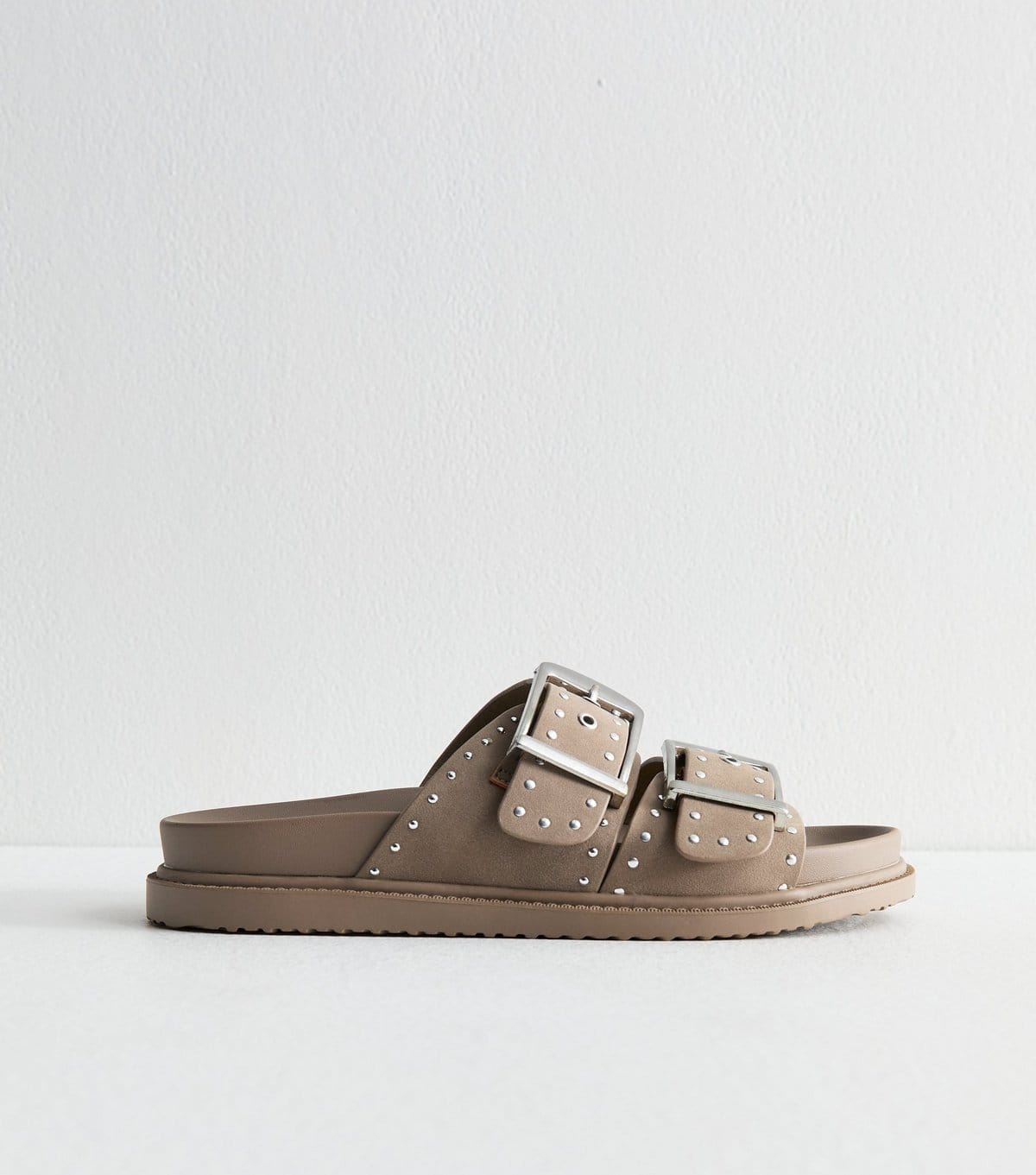 New Look Women's Light Brown Faux Suede Studded Sandals New Look - 4