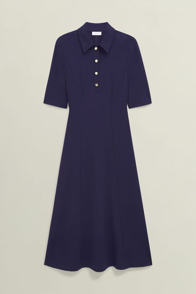 Hobbs London Hobbs London Women's Azaria Midi Dress in Dark Navy - 2