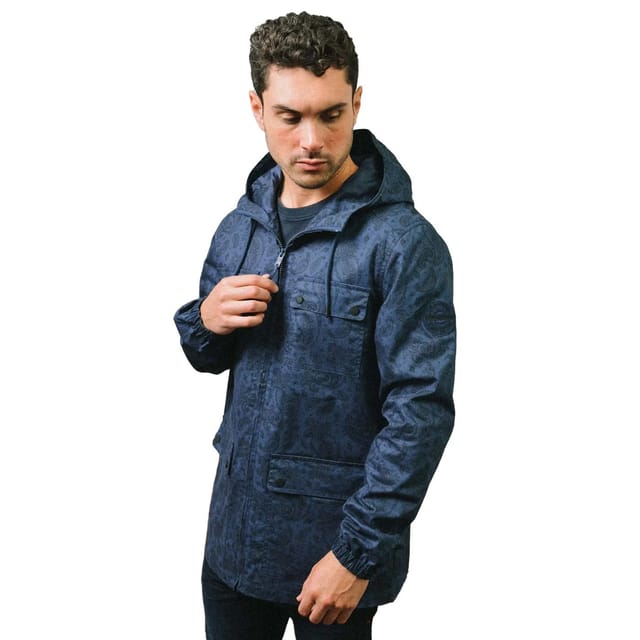 Lambretta Lambretta Men's Paisley Field Jacket in Navy - 3