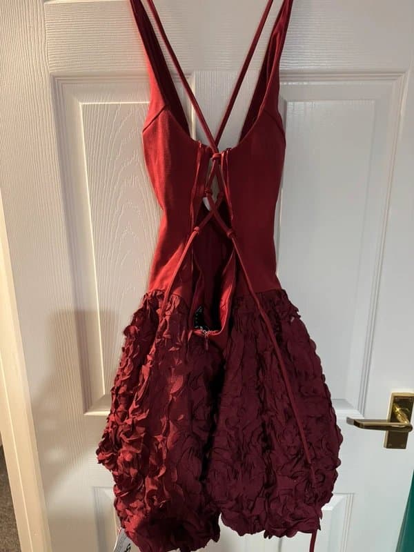 ASOS ASOS luxe 3d flower halter mini dress size 10