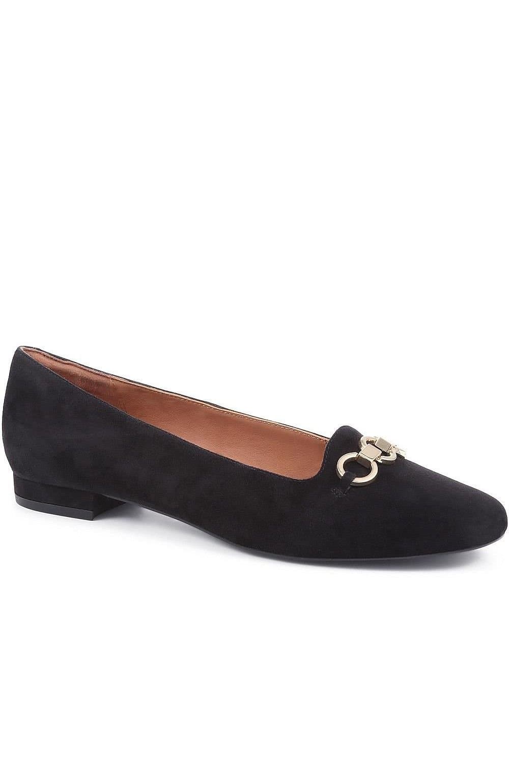 Jones Bootmaker Jones Bootmaker Women's Sienne Leather Snaffle Loafers in Black