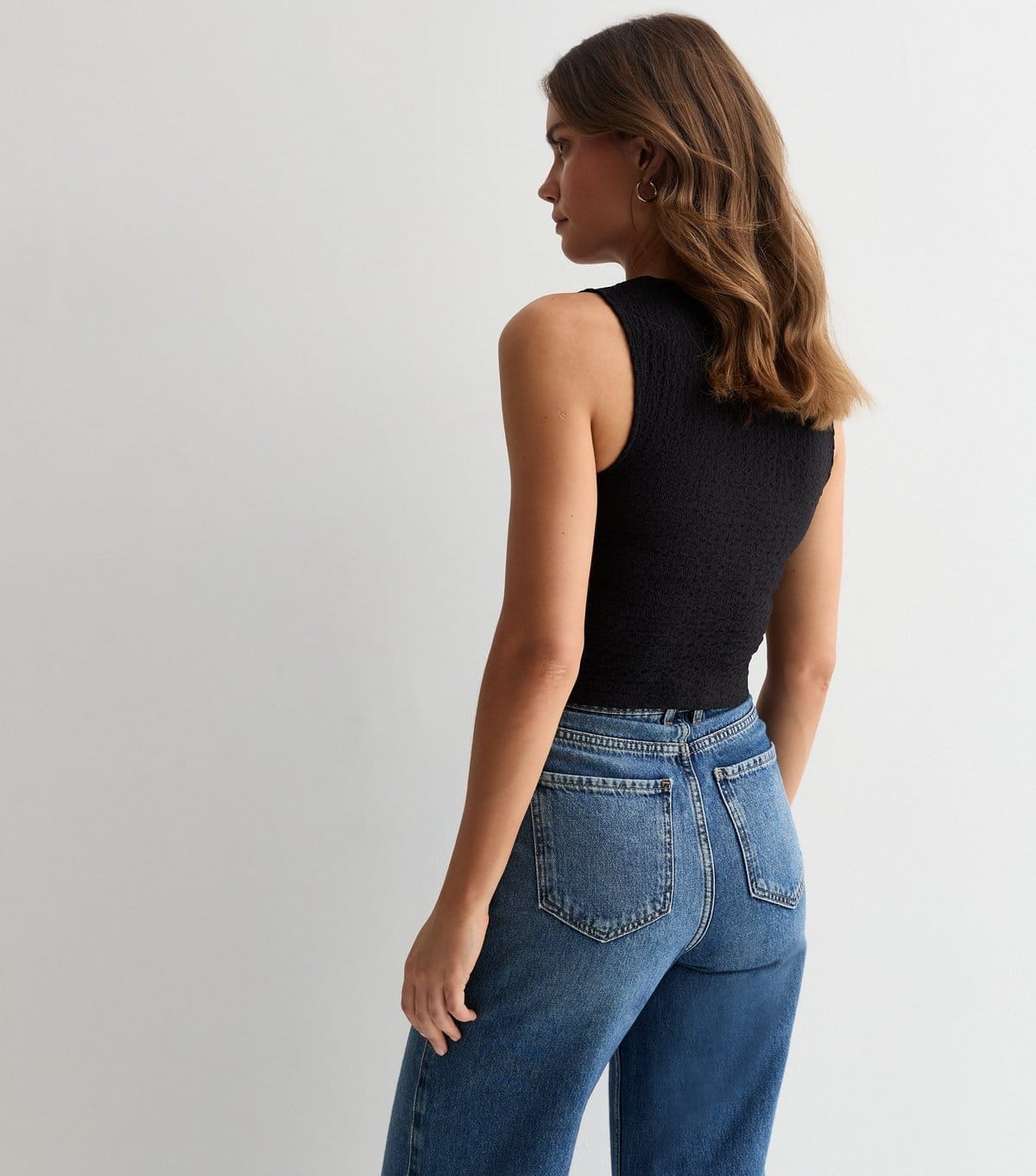 New Look Women's Black Jersey Button Down Vest New Look - 4