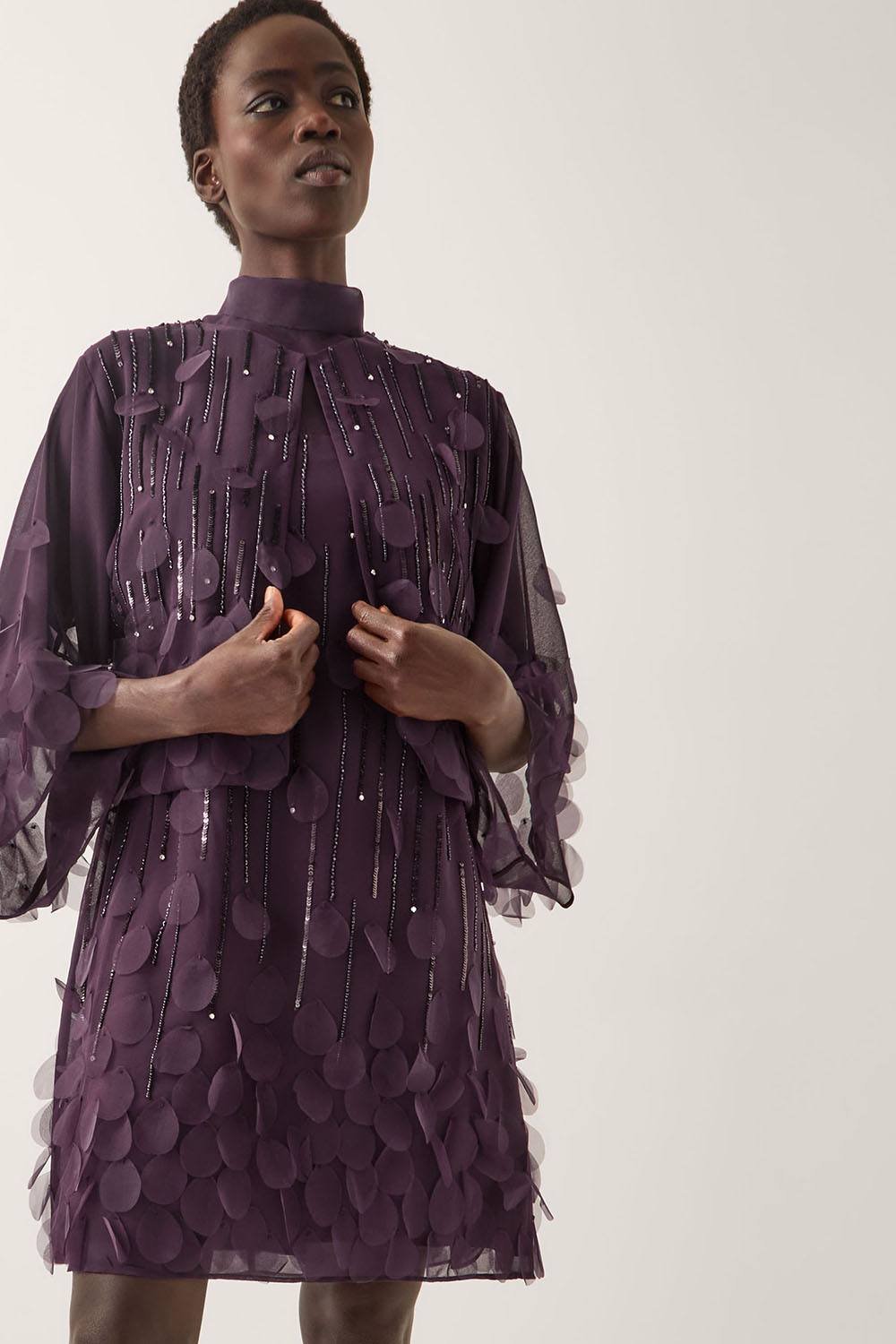 Monsoon Monsoon Women's Cassidy Sparkle Jacket Purple - 4