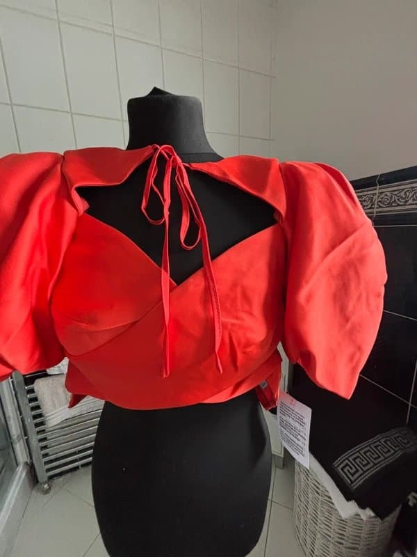 ASOS Asos luxe sz 6 cropped quirky top.