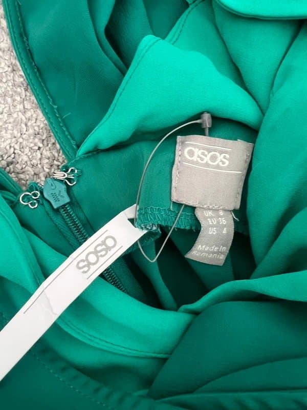ASOS Green asos kimono dress silk size 8 brand new
