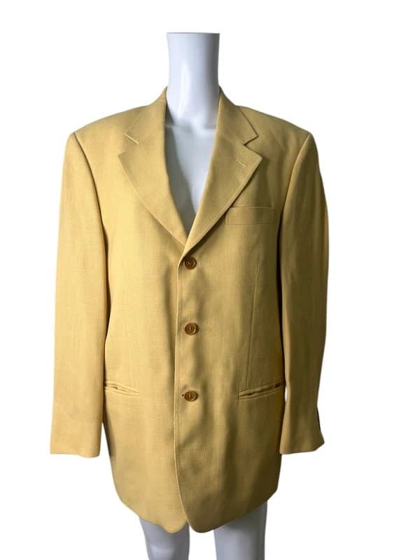 St Michael St Michael M&S Mustard Blazer Jacket Size 20 Womens Suit EU48 Yellow Vintage